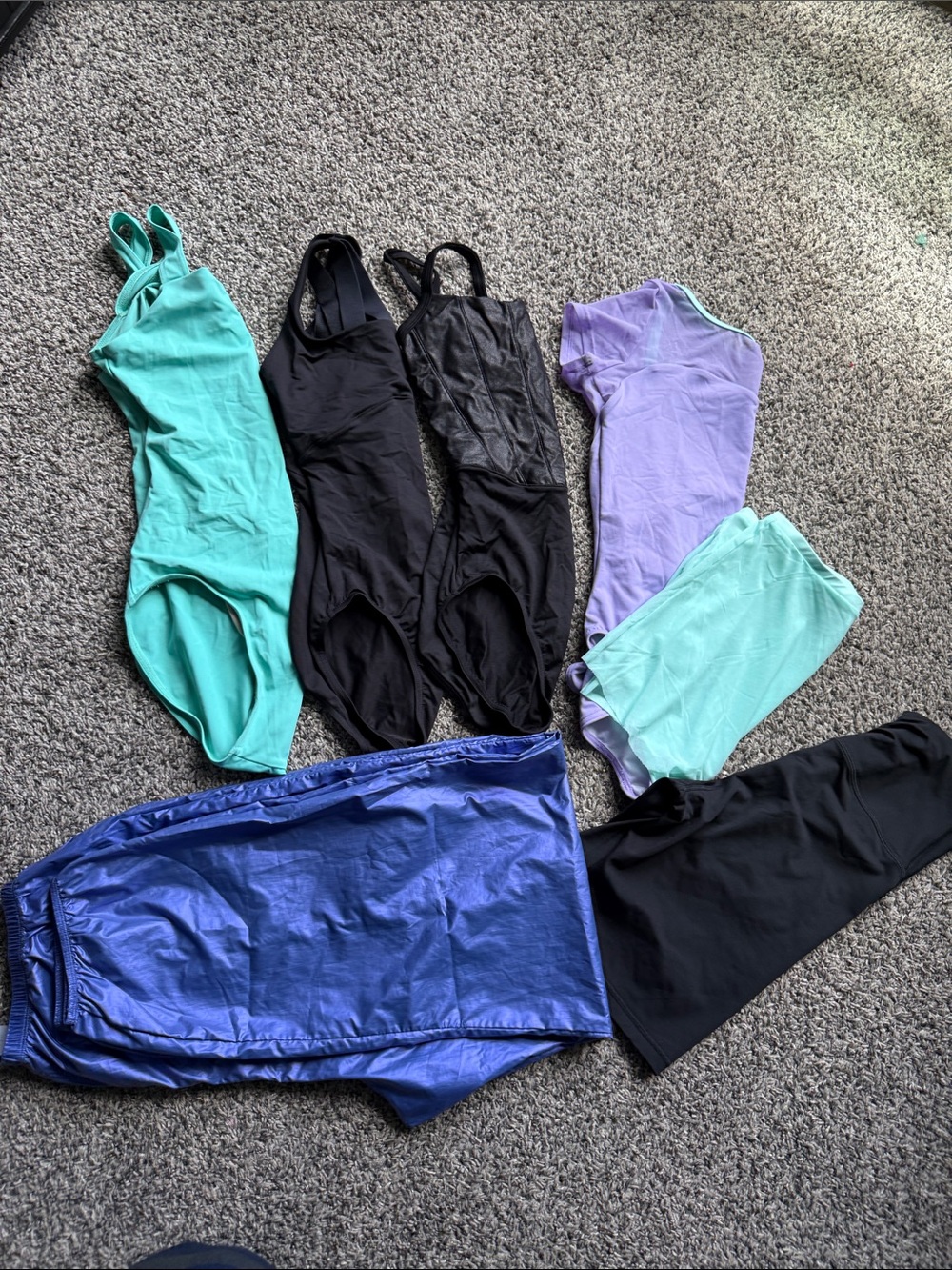 Bloch Women's Mixed Bodysuit Lot in Teal, Black, Lavender, Blue